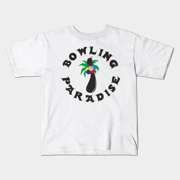 Bowling Paradise Kids T-Shirt by aceofspace